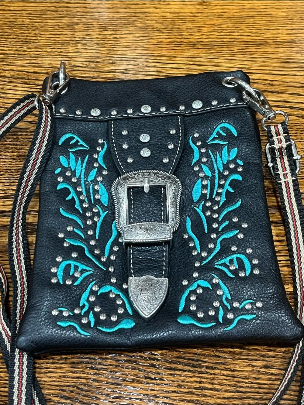 American Bling Western Crossbody Purse - Rodeo Turquoise Festival Country